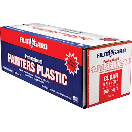 Film Gard 9 Ft. x 400 Ft. .35 mil High-Density Painter's Plastic Drop Cloth 626260